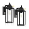 2 Pack Black Outdoor Wall Sconce Lantern For Porch And Garage 6
