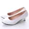Classic Nude And White Medium Heel Pumps For Women 2