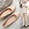 Classic Nude And White Medium Heel Pumps For Women 8