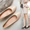 Classic Nude And White Medium Heel Pumps For Women 8