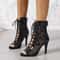 Womens Latin Dance High Heel Sandals Open Toe Ballroom Shoes 1