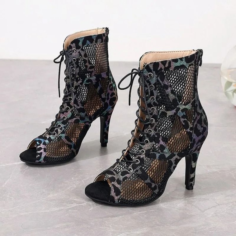 Womens Latin Dance High Heel Sandals Open Toe Ballroom Shoes 7