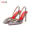 CHCH Sharp Point Closed Toe Strappy High Heels 9cm 2