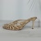 Gold Hollow Strap Pointed Toe Heels For Women Elegant Office And Summer Mules 2