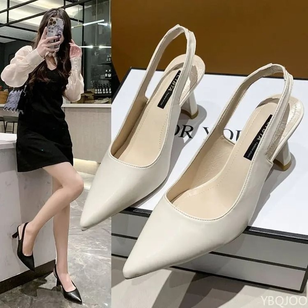 Elegant Summer Pointed Toe High Heel Sandals For Women Casual Shallow Cut 2