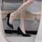 Elegant Black Suede Pointed Toe High Heels Shallow Cut Pumps 9