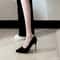 Elegant Black Suede Pointed Toe High Heels Shallow Cut Pumps 10