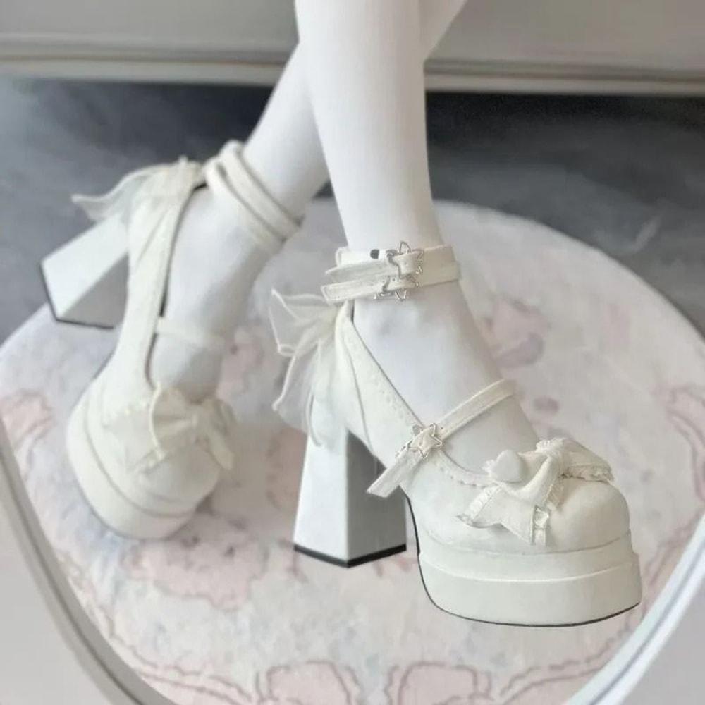 Night Club Platform Lolita High Heel Pumps Fashion Shallow Style 4