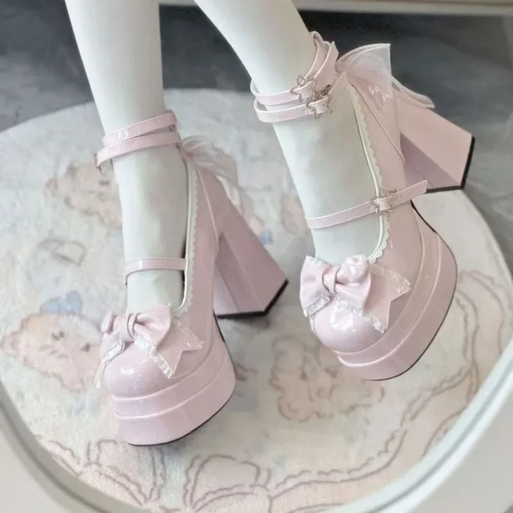 Night Club Platform Lolita High Heel Pumps Fashion Shallow Style 7
