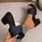 Summer Platform Flip Flop Sandals Open Toe Chunky Heel Minimalist Style 2