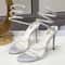 Eilyken Crystal Ankle Strap Stiletto Heels Open Toe Wedding Party Sandals 4