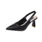Summer Breathable Pointed Toe Stiletto Heels Elegant PU Shallow Cut Sandals 5