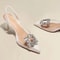 Crystal Transparent Pointed Toe High Heels Elegant Banquet Pumps 3