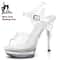 Crystal Transparent Runway Stiletto High Heel Sandals For Women 5