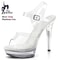 Crystal Transparent Runway Stiletto High Heel Sandals For Women 5