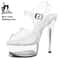 Crystal Transparent Runway Stiletto High Heel Sandals For Women 6