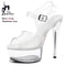 Crystal Transparent Runway Stiletto High Heel Sandals For Women 6