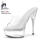 Crystal Transparent Runway Stiletto High Heel Sandals For Women 3