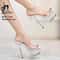 Crystal Transparent Runway Stiletto High Heel Sandals For Women 0