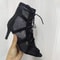 Black Lace Up Open Toe Stiletto Dance Sandals For Women 3