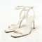 Gold Patent Leather Square Toe Ankle Buckle High Heel Sandals For Women 0
