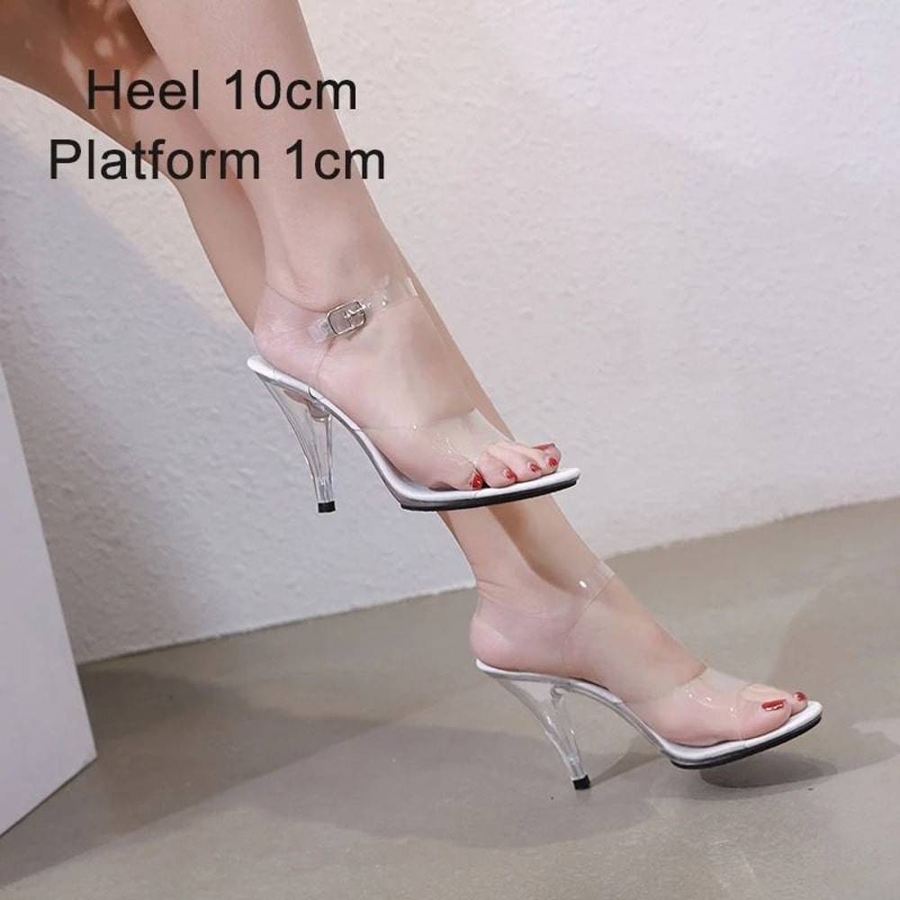 Clear Platform 20CM High Heel Dance Sandals For Women 2