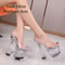 Clear Platform 20CM High Heel Dance Sandals For Women 17