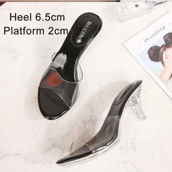 clear platform 20cm high heel dance sandals for women