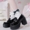 Sweet Heart Buckle Lolita Platform Mary Jane Heels For Women 2