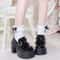 Sweet Heart Buckle Lolita Platform Mary Jane Heels For Women 7