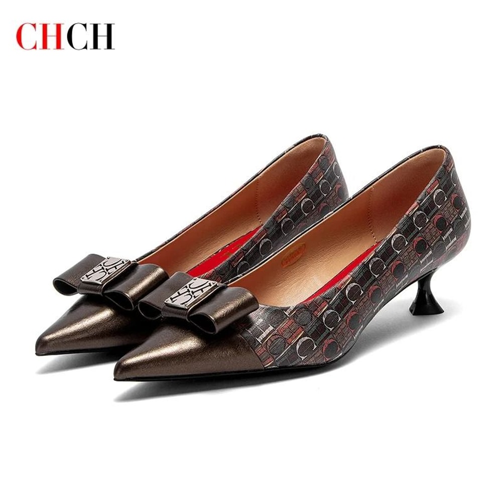CHCH Black 5CM Low Heel Business Pumps For Women 2