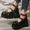 Midnight Rebel Studded Mary Jane Platform Heels 3