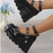 Midnight Rebel Studded Mary Jane Platform Heels 4