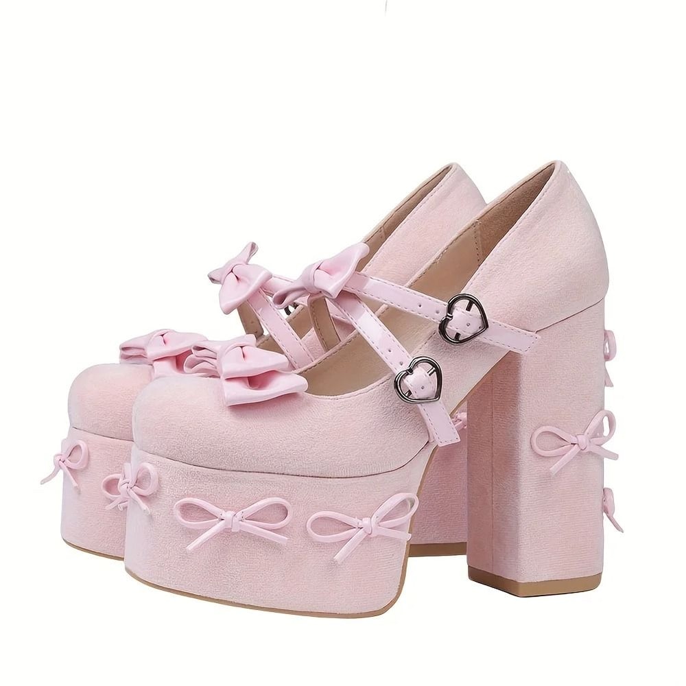 Dark Muse Mary Jane Platform Heels For Women 1