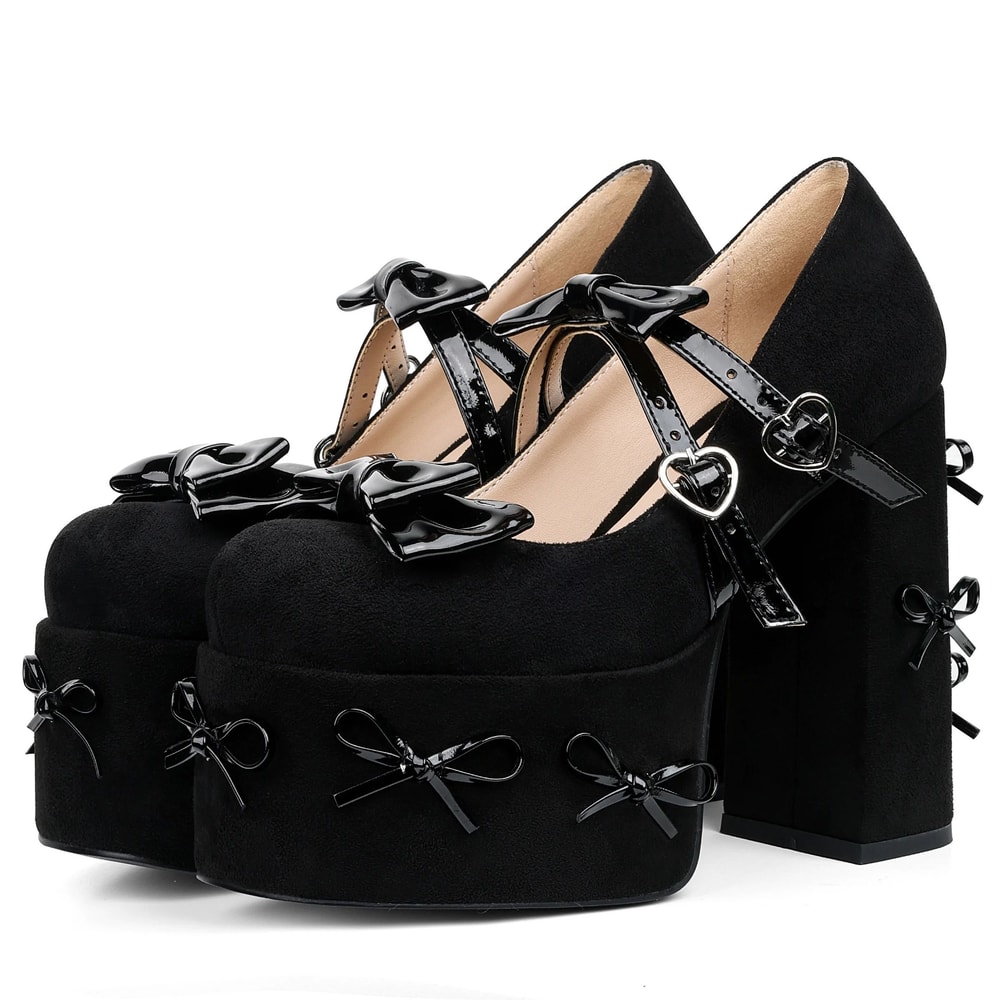 Dark Muse Mary Jane Platform Heels For Women 2