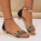 Luxe Glow Gold And Silver Low Heel Summer Sandals 1