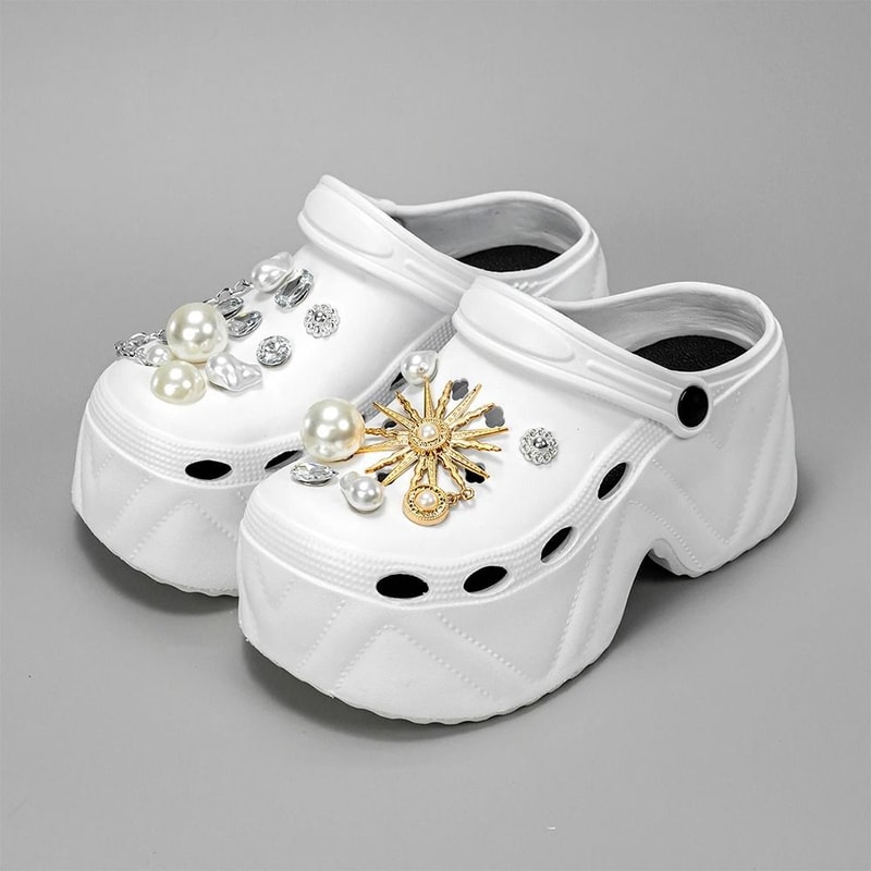 CloudLift 9cm Platform Garden Clogs For Women 8