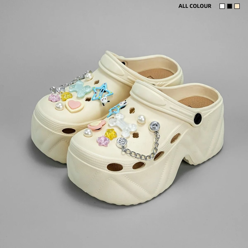 CloudLift 9cm Platform Garden Clogs For Women 15