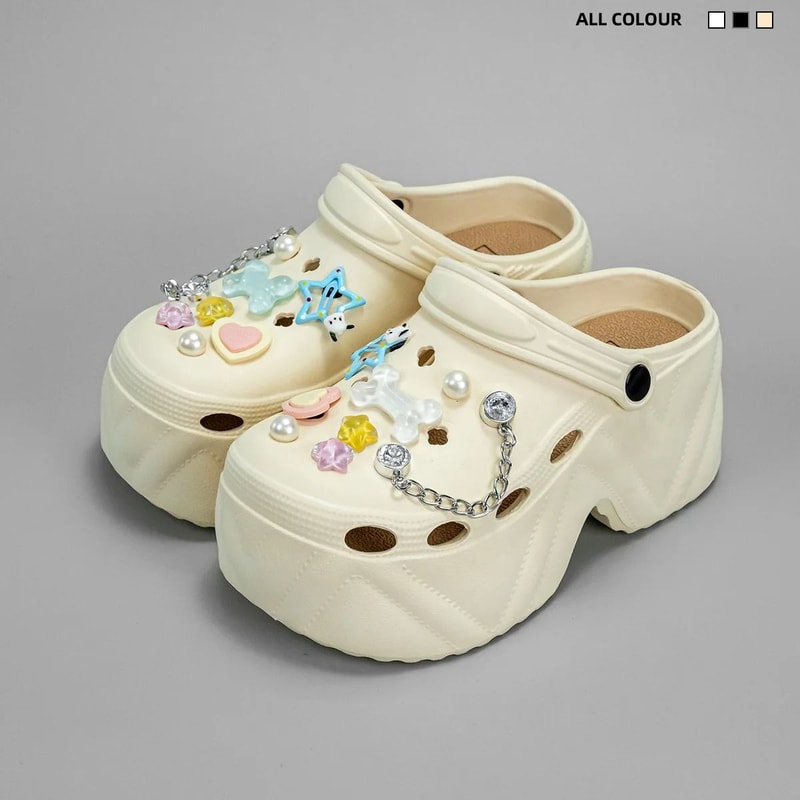 CloudLift 9cm Platform Garden Clogs For Women 15