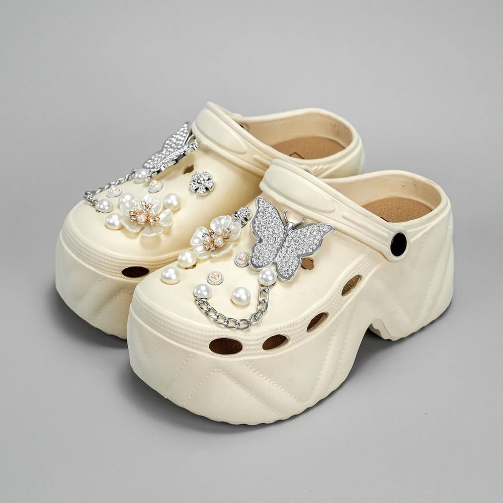 CloudLift 9cm Platform Garden Clogs For Women 17