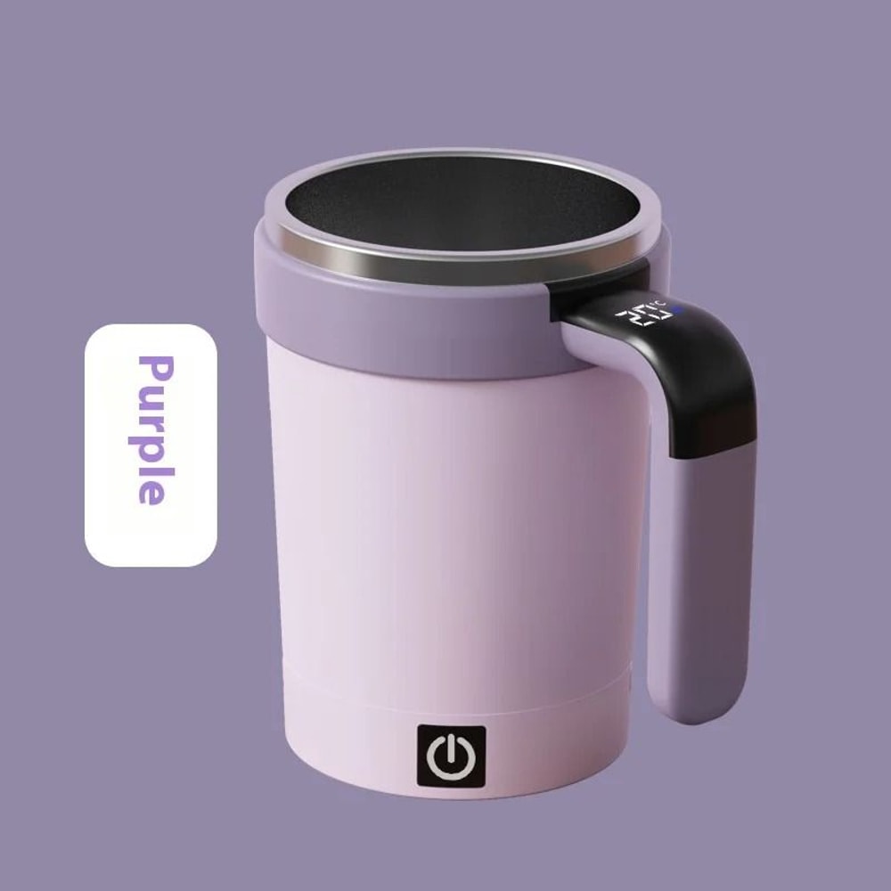 Smart Self Stirring Coffee Mug With Temperature Display And Magnetic Mixing 3