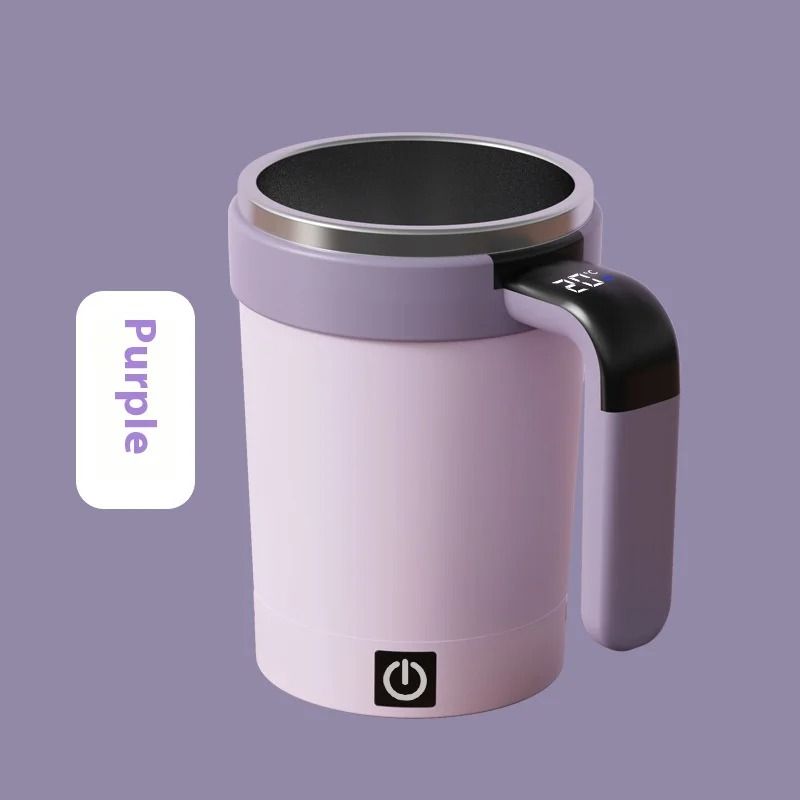 Smart Self Stirring Coffee Mug With Temperature Display And Magnetic Mixing 3