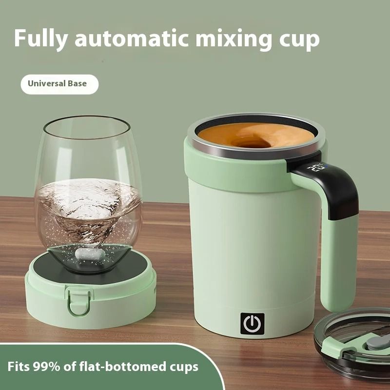 Smart Self Stirring Coffee Mug With Temperature Display And Magnetic Mixing 10