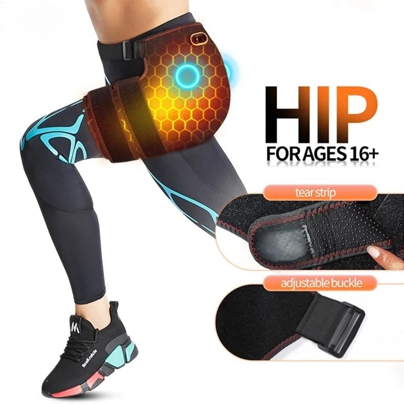 Cordless Heated Hip Brace With Massager For Lower Back And Sciatica Support 4