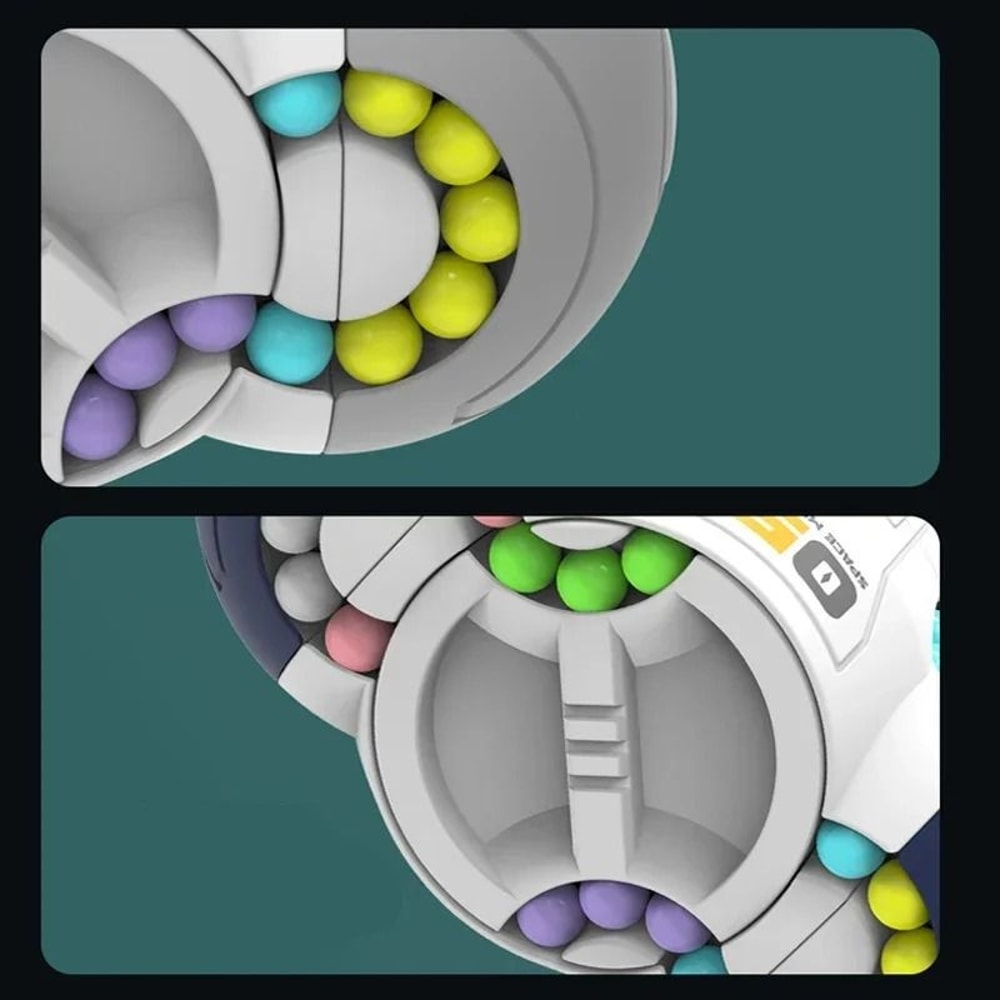 Magic Bean Cube Rotating Brain Teaser Finger Fidget Toy 12