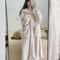 Womens Fleece Nightgown Hooded Winter One Piece Pajama Dress 1