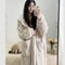 Womens Fleece Nightgown Hooded Winter One Piece Pajama Dress 4