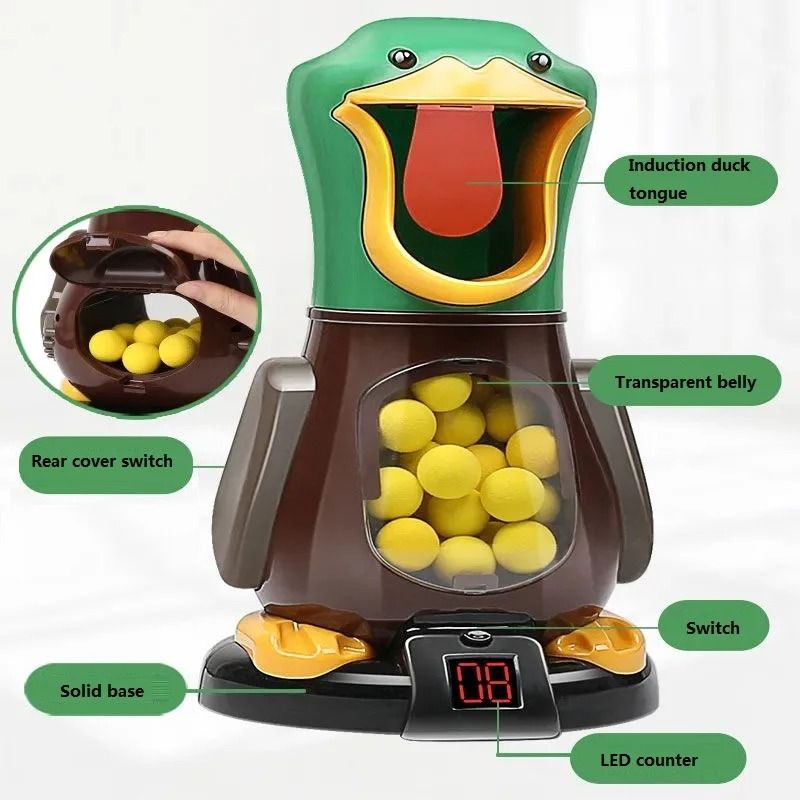 Hungry Duck Shooting Game Toy With Electronic Scoring Target 7