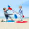 Kids Inflatable Jousting Sticks Set With Mats For Backyard Party Fun 4
