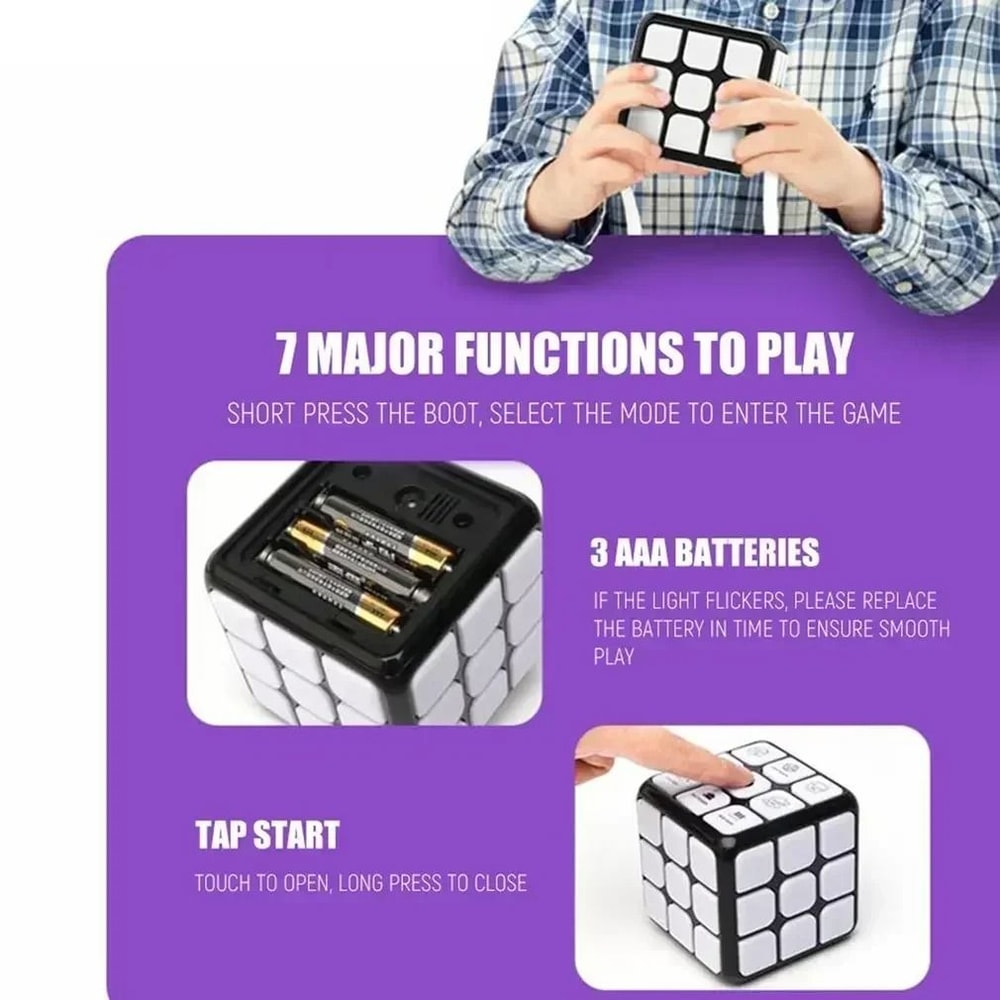 Smart Voice Electronic Magic Cube 3x3 Magnetic Brain Training Toy 3